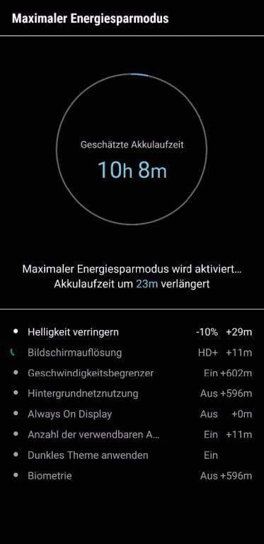 Akku-Manager und Energiesparmodi im Samsung Galaxy S8