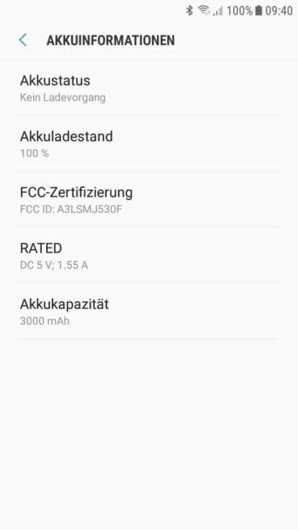 Akkutest des Samsung Galaxy J5 (2017) DUOS