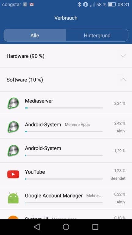 Akkutest Huawei Y6 (2017) Dual SIM