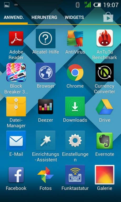 Alcatel One Touch Pop C3 Screenshots