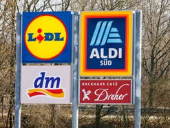Schilder für Aldi, Lidl und dm