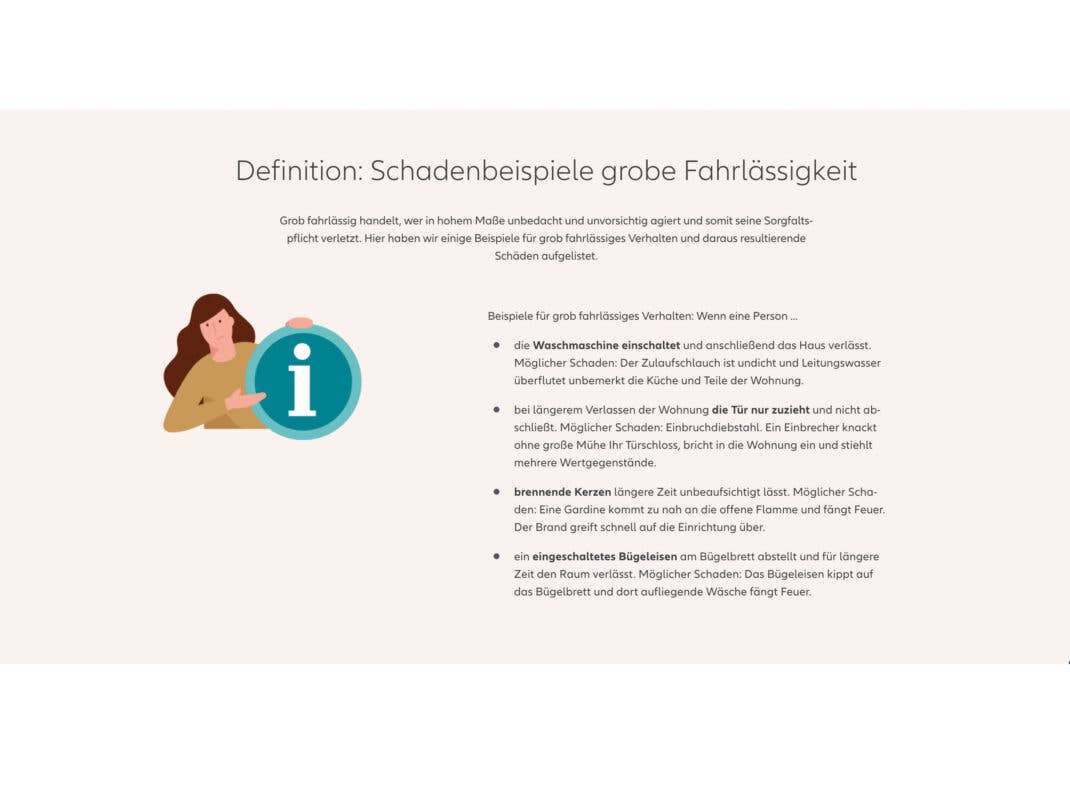 Schadensbeispiele aus der Allianz-Versicherung