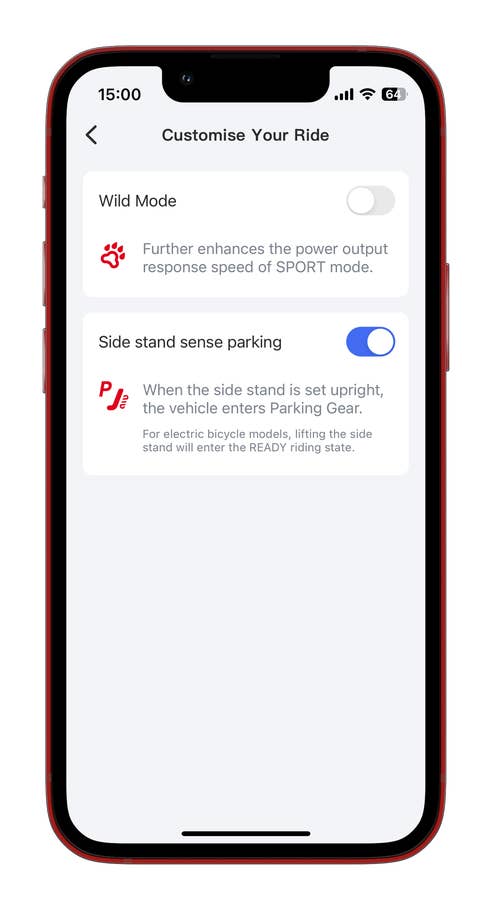 Wild-Modus in der Niu-App