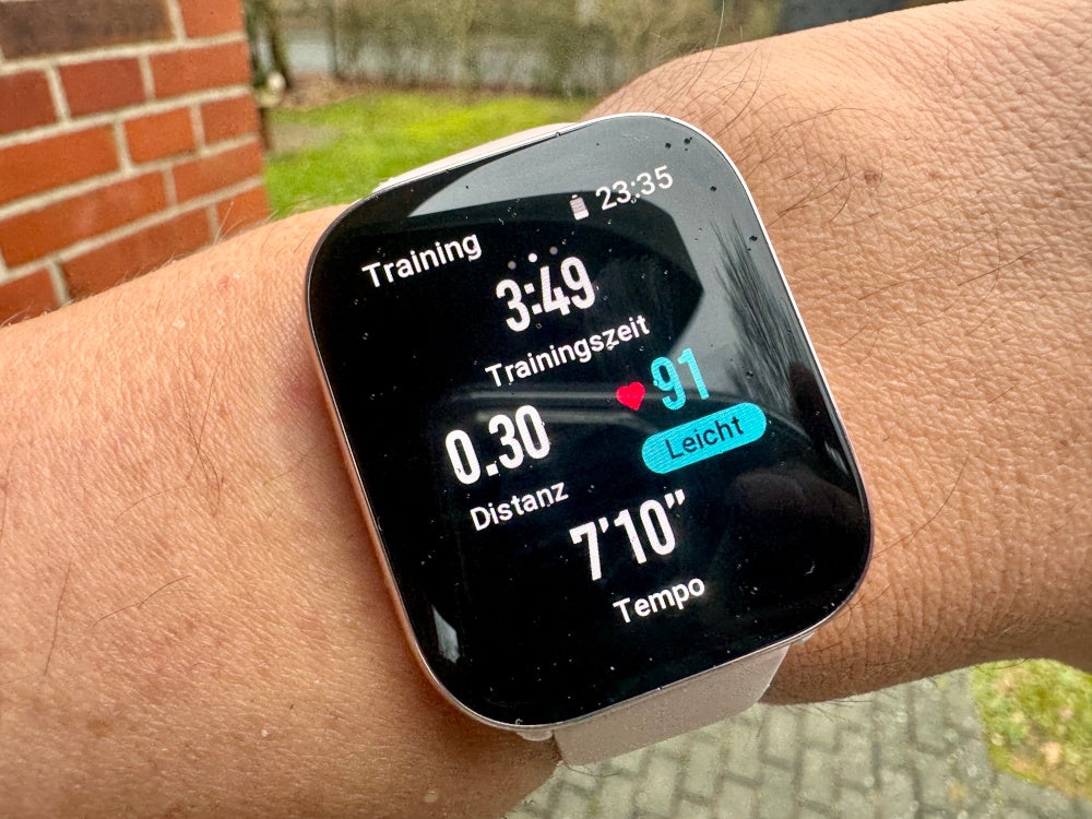 Trainingsmodus auf der Amazfit Active.