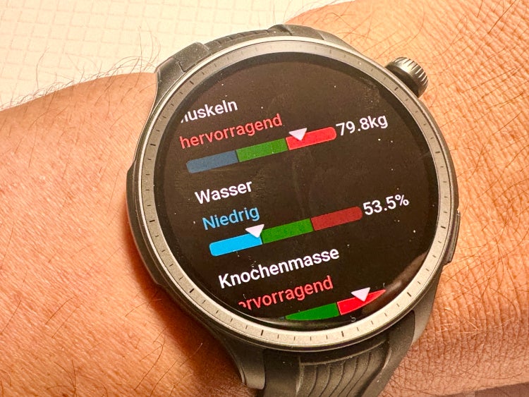 Amazfit Balance im Test - Körperanalyse