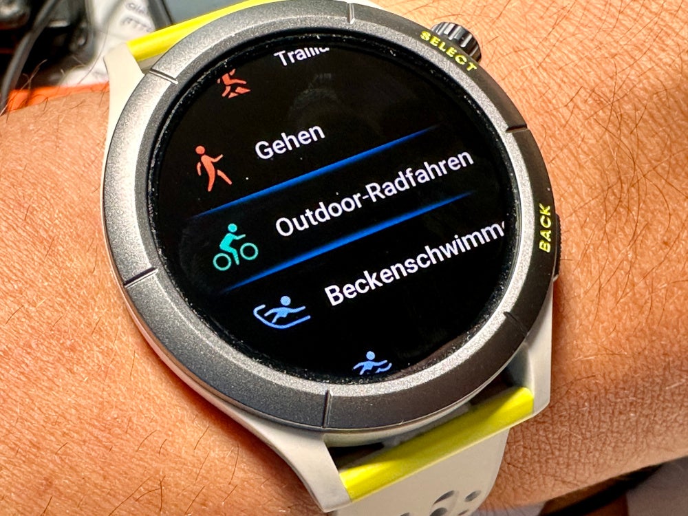 Sportprofile auf der Amazfit Cheetah Round.