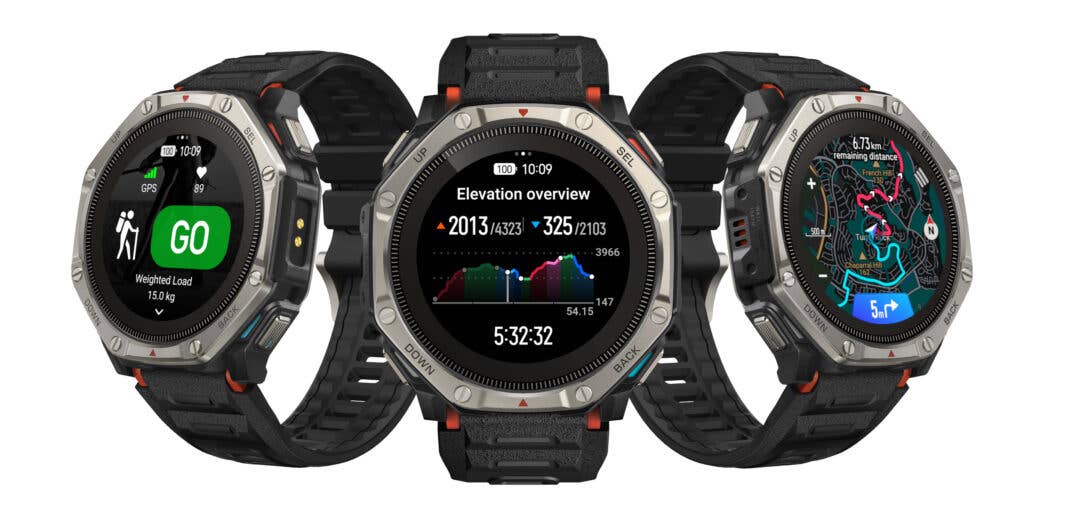 Amazfit T-Rex Dual Solar Frontansicht.