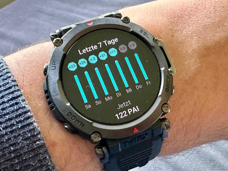 PAI-Wert auf der Amazfit T-Rex Ultra