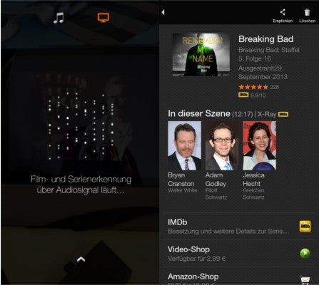 Amazon Fire Phone Firefly Film- und Serienerkennung