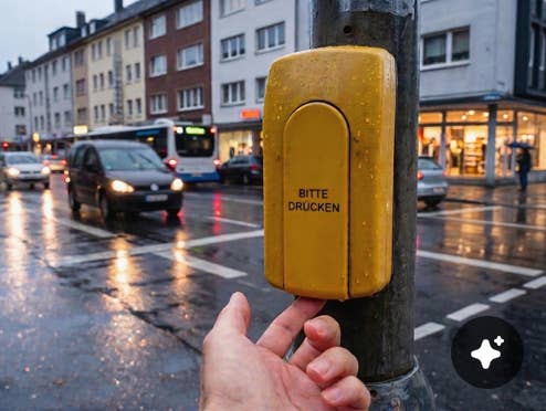Ampelarmatur vor einer Straße