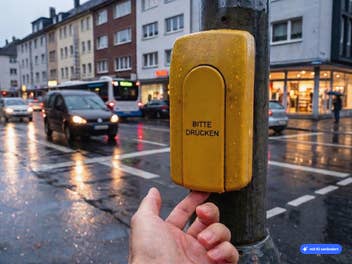 Ampelarmatur vor einer Straße