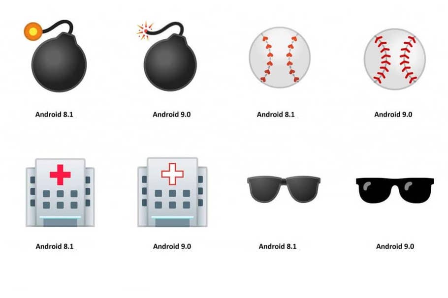 Android 9.0 Emojis