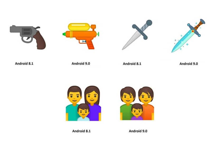 Android 9.0 Emojis