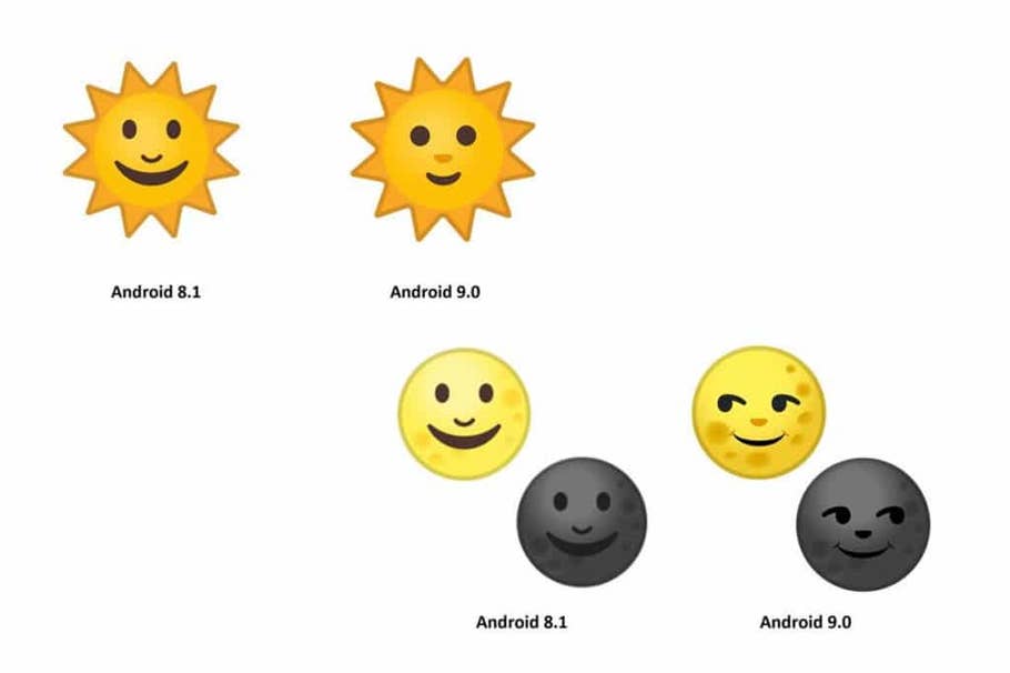 Android 9.0 Emojis