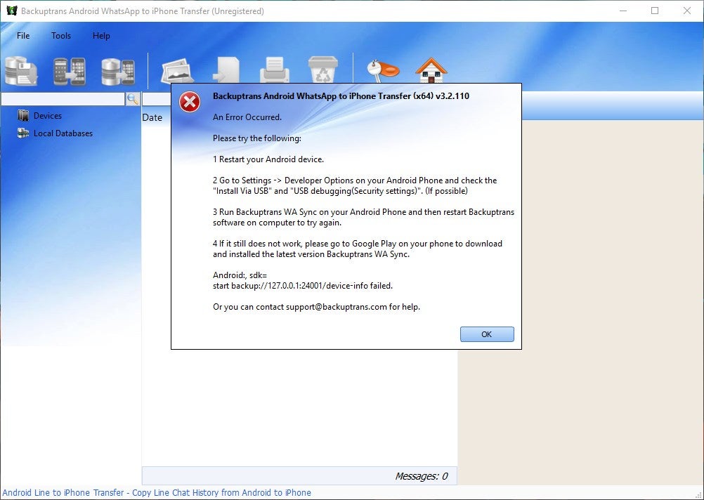 PC-Software Android WhatsApp to iOS Transfer PC-Software Android WhatsApp to iOS Transfer