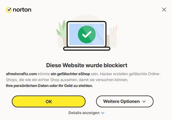 Antivirus-Anzeige