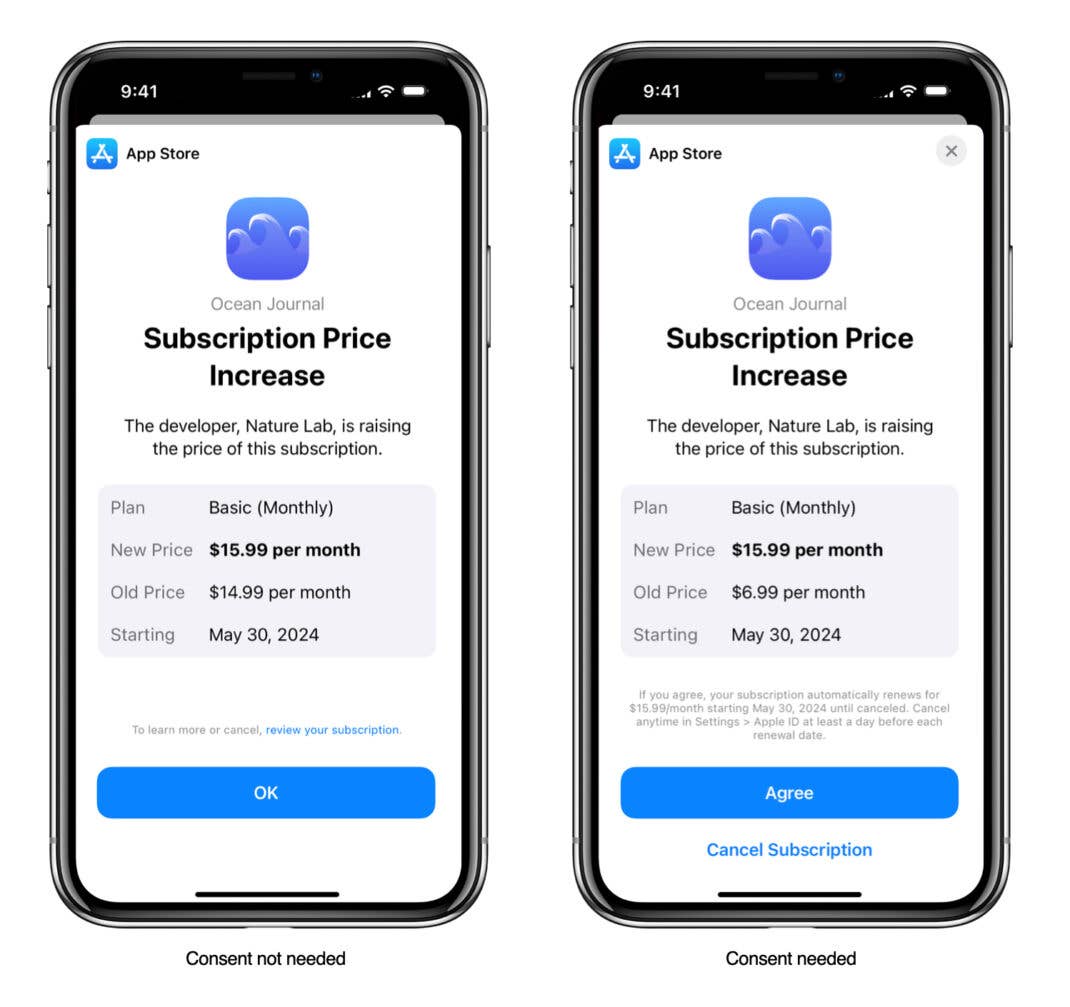 Screenshots aus dem App Store