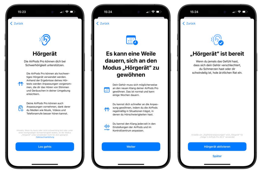 Du kannst deine Kopfhörer direkt als Hörgerät nutzen
