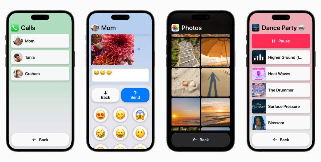Assistive Access in iOS 17 reduziert die Funktionen diverser Apps auf das Wichtigste