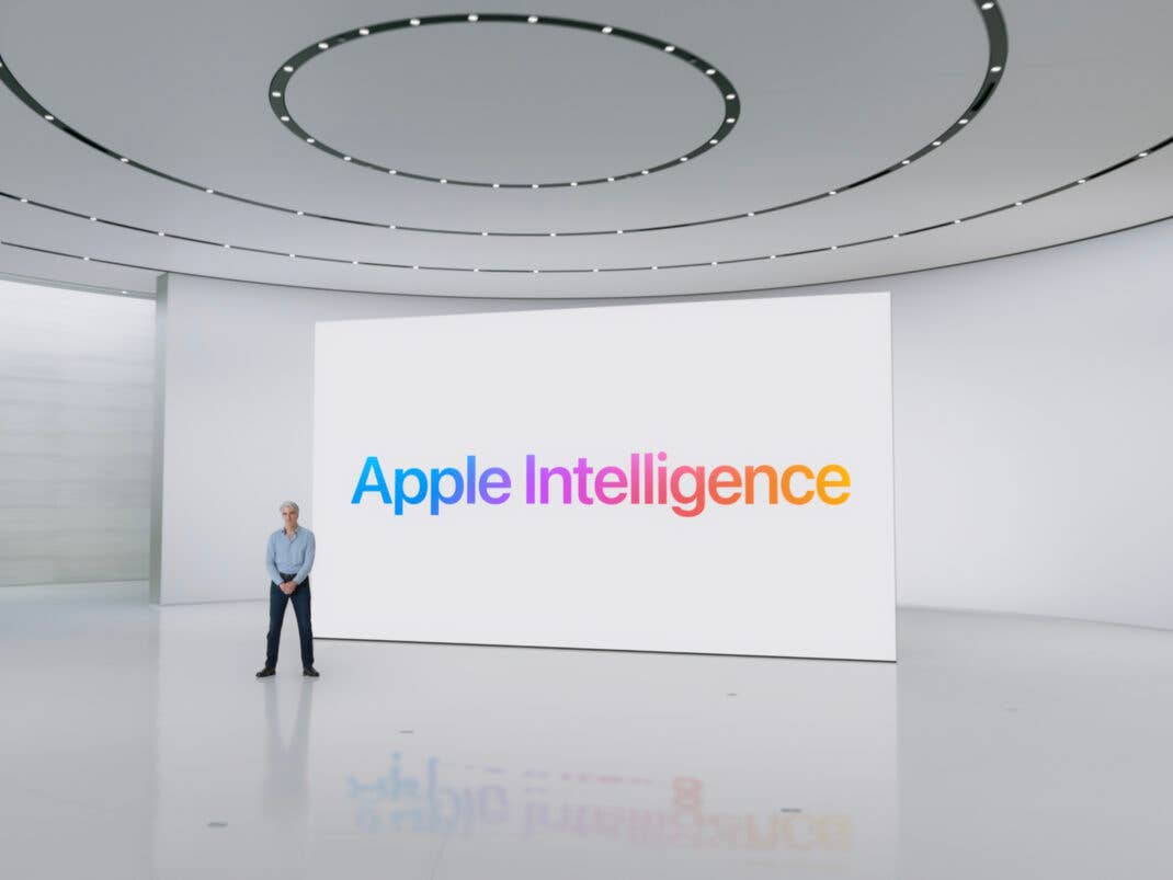 Craig Federighi präsentiert Apple Intelligence auf der WWDC 2024