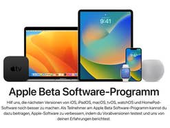 Apples Website zum öffentlichen Beta-Programm von iOS 16
