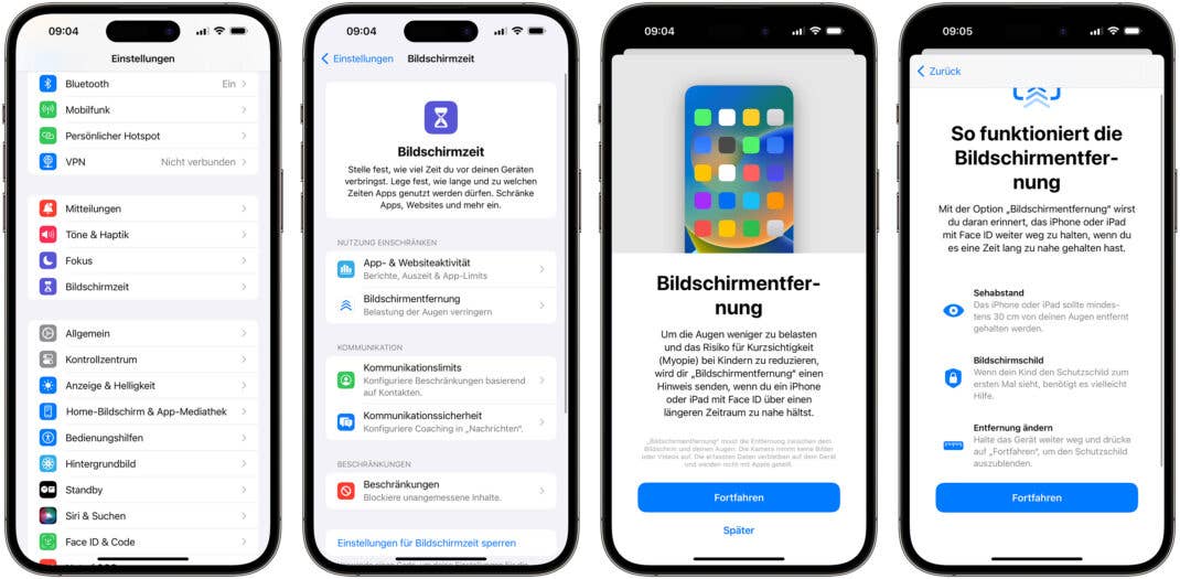 So aktivierst du die Bildschirmentfernung in iOS 17 auf dem iPhone