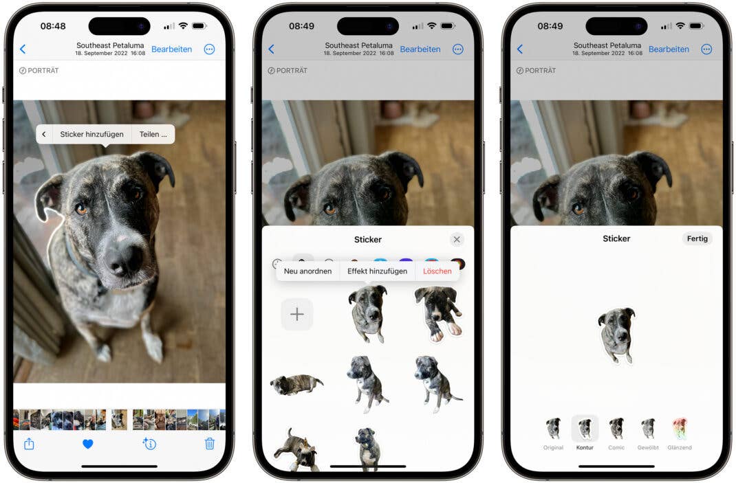 In der Fotos-App von iOS 17 erstellst du die neuen Sticker