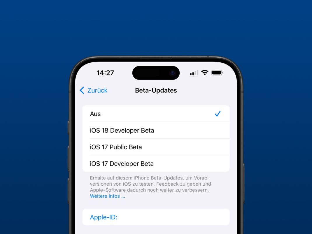 In den Einstellungen kannst du wählen, welche Updates du erhalten willst