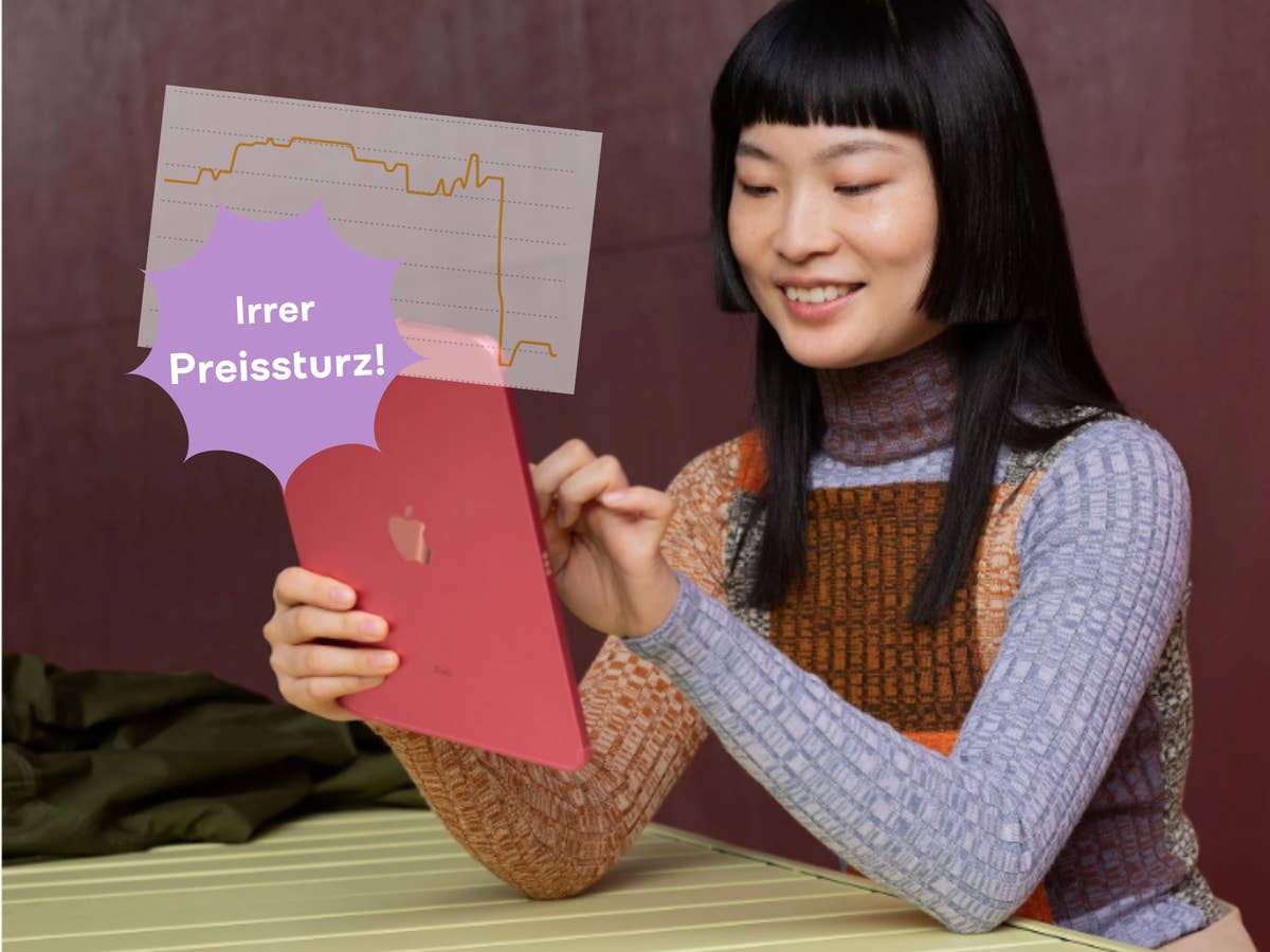 apple-ipad-so-günstig-wie-nie Frau hält ein iPad in der Hand