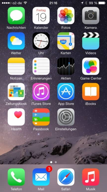 Apple iPhone 6: iOS 8 Nutzeroberfläche