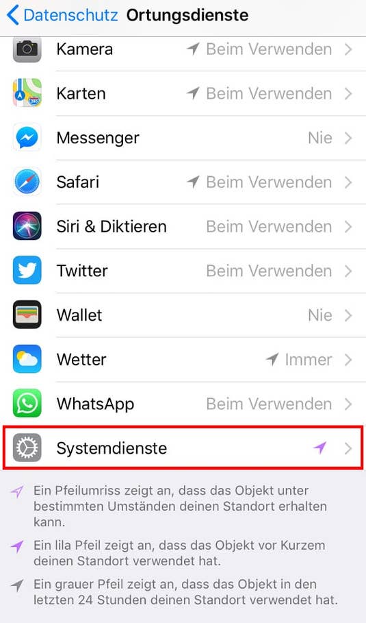 Apple, iPhone, 7, Karten, Standort, Ortung, Ortungsdienste, Trier, besuchte Orte, Screenshot, Datenschutz