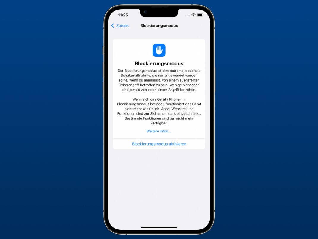 Der Blockierungsmodus richtet sich nur an wenige Personen, macht das iPhone aber noch sicherer