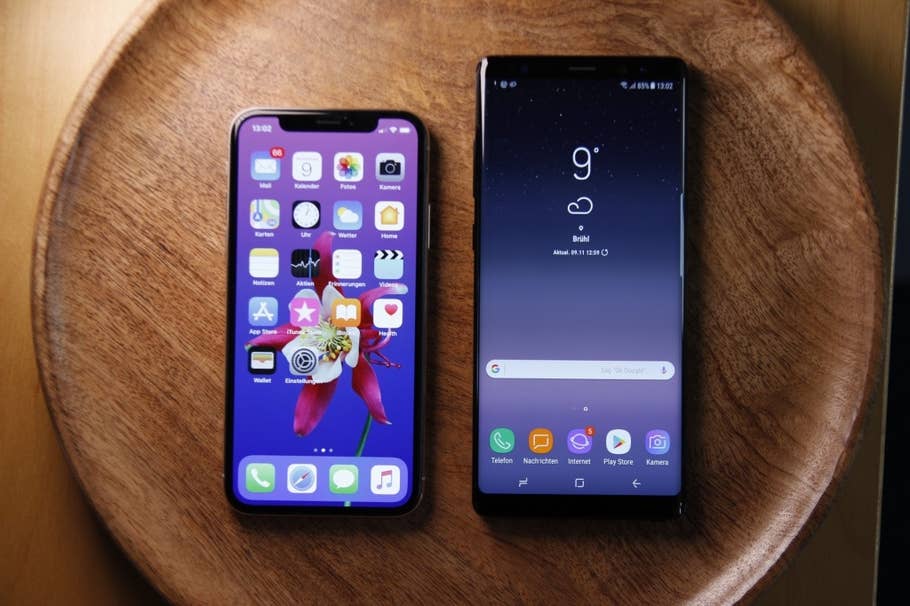 Apple iPhone X vs. Samsung Galaxy Note 8