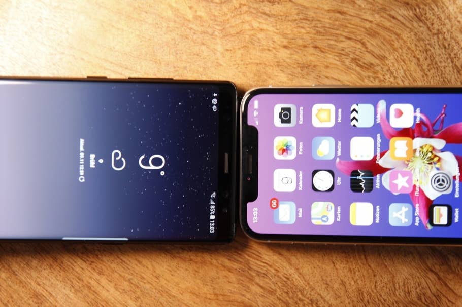 Apple iPhone X vs. Samsung Galaxy Note 8