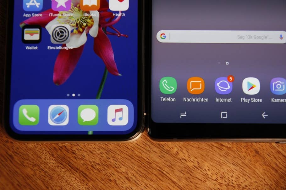 Apple iPhone X vs. Samsung Galaxy Note 8