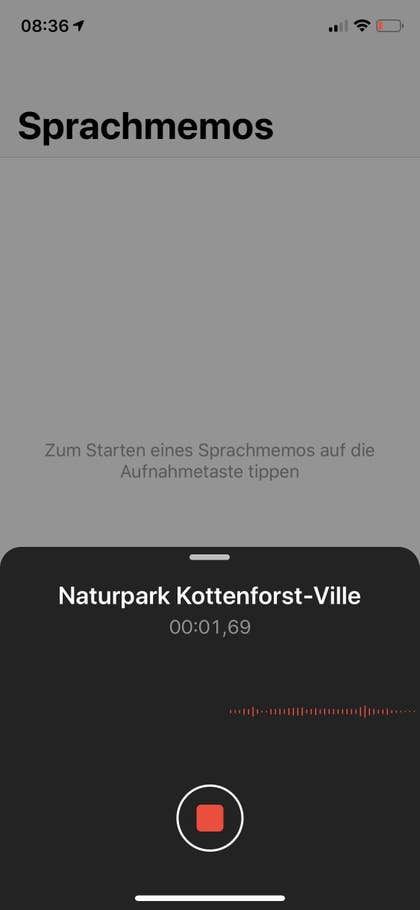 Voice-Recorder des Apple iPhone XS