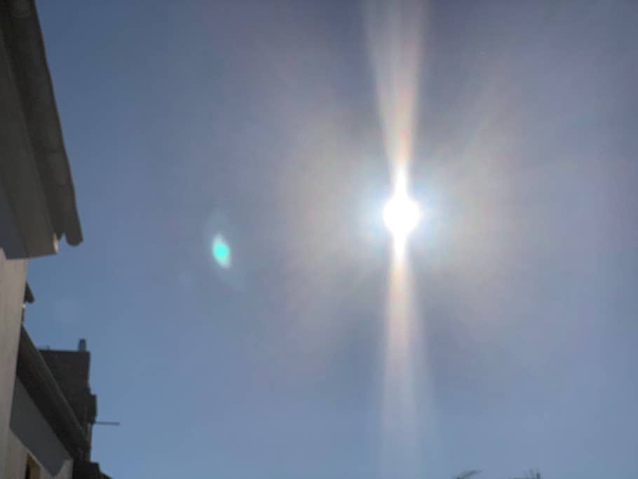 Sonne, aufgenommen mit dem iPhone XS im Tele-Modus