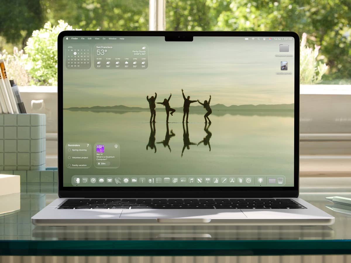 macOS 26 auf einem MacBook