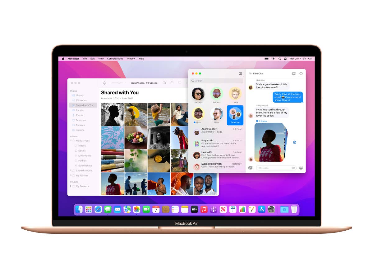 Die neue Nachrichten- und Fotos-App in macOS Monterey