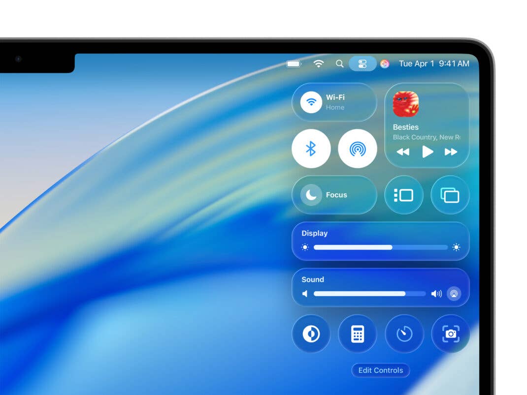 Das neue Kontrollzentrum von macOS 26