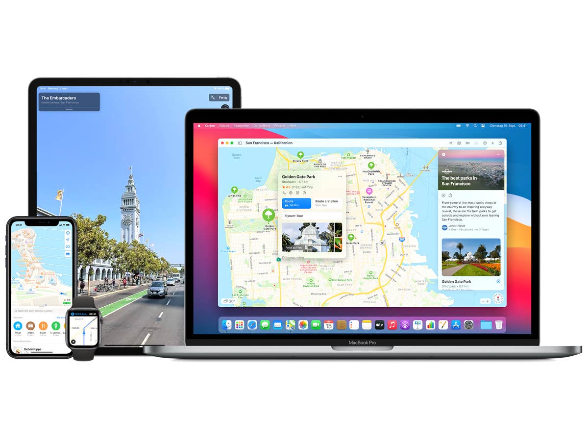 Apple Maps auf iPhone, iPad und Mac
