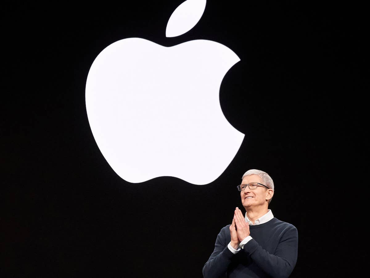 Apple Chef Tim Cook auf einer Keynote