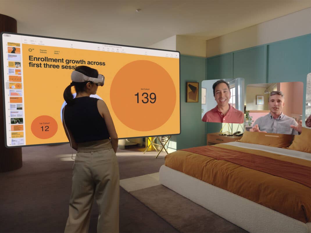Apple Vision Pro unterstützt natürlich auch FaceTime-Anrufe