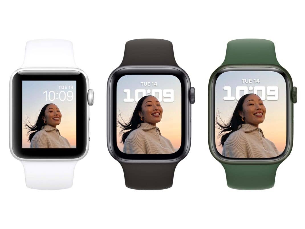 Direkter Vergleich der Apple Watch Series 3, Series 6 und Series 7