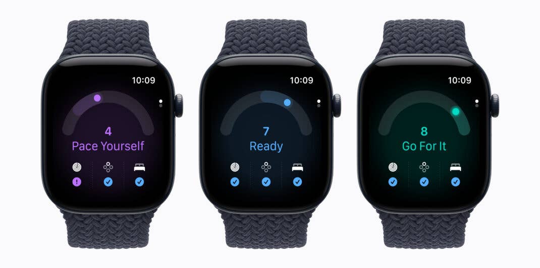 Readiness-Score auf der Apple Watch Series 12.