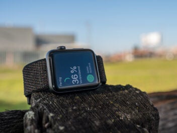 Apple Watch Series 3 mit aktuellem Akkustand