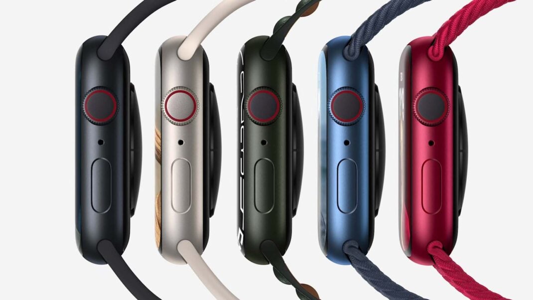 Die neuen Farben der Apple Watch Series 7 in Aluminium