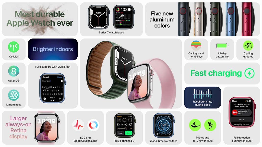 Die wichtigsten neuen Features der Apple Watch Series 7