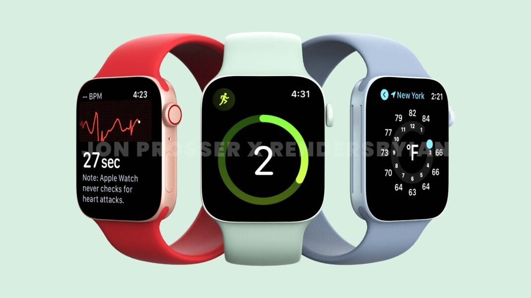 Renderbild der angeblichen Apple Watch Series 7