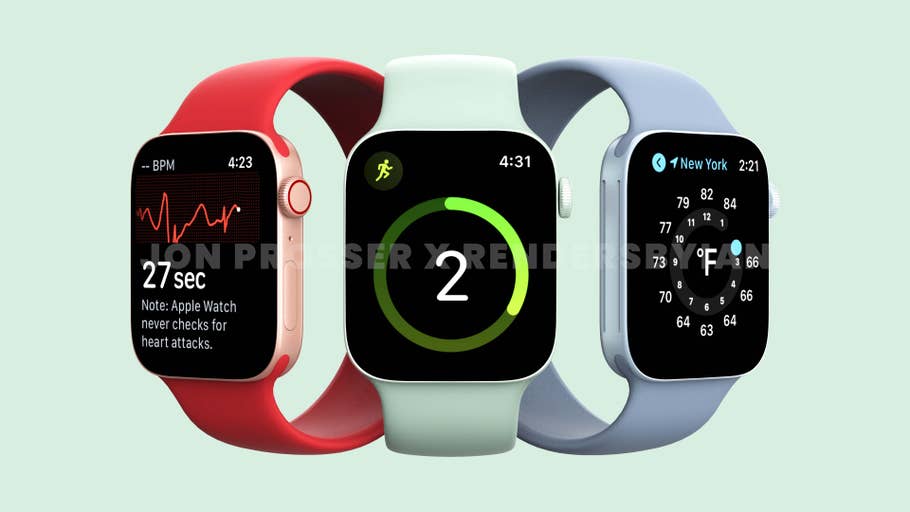 Renderbild der angeblichen Apple Watch Series 7